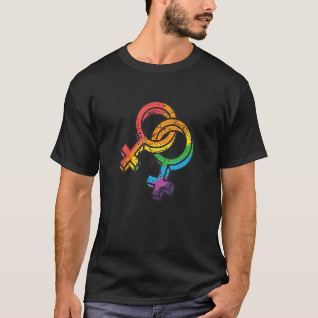 T-shirt LGBTQ Symbol Awareness Month Support Love LGBT Com (Devant)