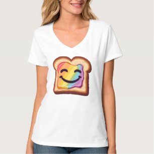 T-shirt LGBTQ tranche souriante de toast surmontée d'un r