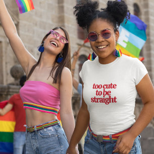 T-shirt LGBTQ trop mignon pour être droit
