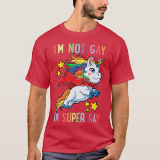 T-shirt LGBTQ Unicorn Super Gay pride LGBT Ally Rainbow Fl