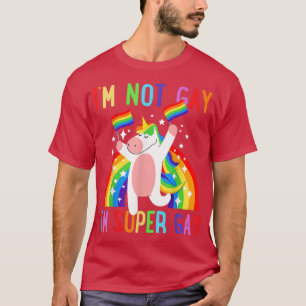 T-shirt LGBTQ Unicorn Super Gay pride LGBT Ally Rainbow Fl