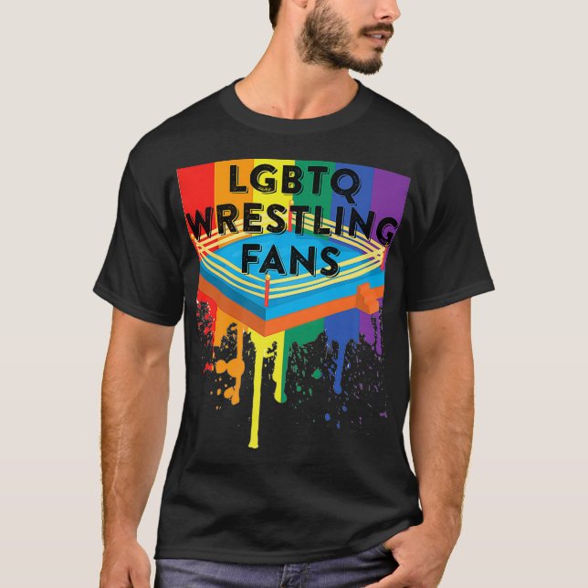 T-shirt LGBTQ Wrestling Fans (Devant)