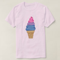 LGBTQIA+ Bisexual Pride Soft Sert Ice Cream Cone