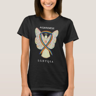 T-shirt LGBTQIA Rainbow Awareness Ribbon Angel Chemise
