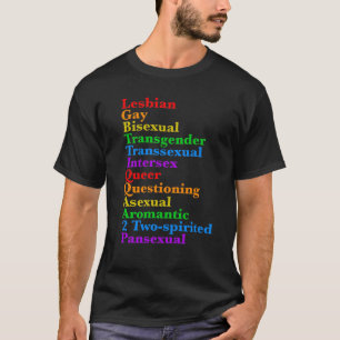T-shirt LGBTTIQQAA2P Fierté Diversité arc-en-ciel Acrony