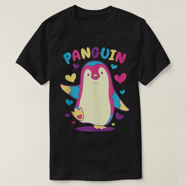 T-shirt LGTB Panseual Penguin Funny Pun LGBTQ Gay Pride Mo (Design devant)