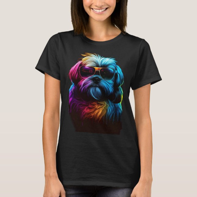 T-shirt Lhasa Apso Chiens Lhasa Apsos 2 (Devant)