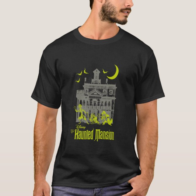 T-shirt L'Haunted Mansion Hitchhiking Ghosts Silhouettes (Devant)