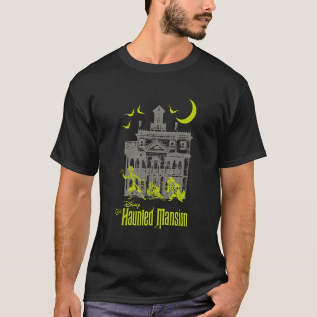 T-shirt L'Haunted Mansion Hitchhiking Ghosts Silhouettes (Devant)