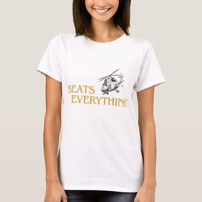 T-shirt L'hélicoptère bat tout (Devant)