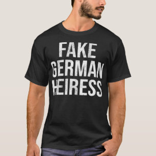 T-shirt L'héritière allemande factice féminine à encolure 