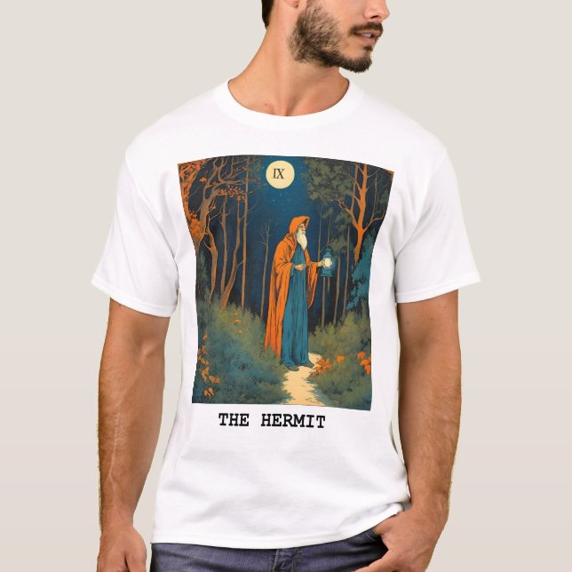 T-SHIRT L'HERMIT - CARTE TAROT (Devant)