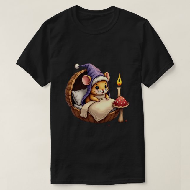 T-shirt L'heure du coucher de la dormouse (Design devant)