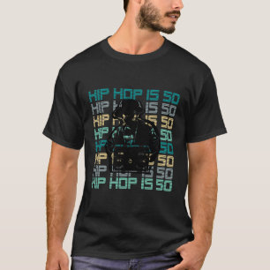 T-shirt L'Hip hop Est 50 Ans Anniversaire Boom Box Dj