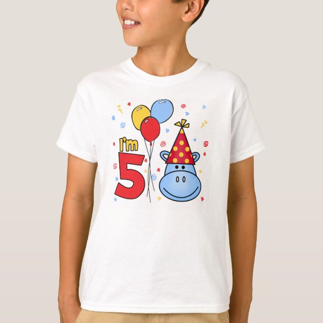T-shirt L'Hippo bleu face 5e anniversaire (Devant)