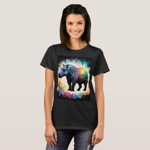 T-shirt L'hippopotame spectral : un voyage holographique