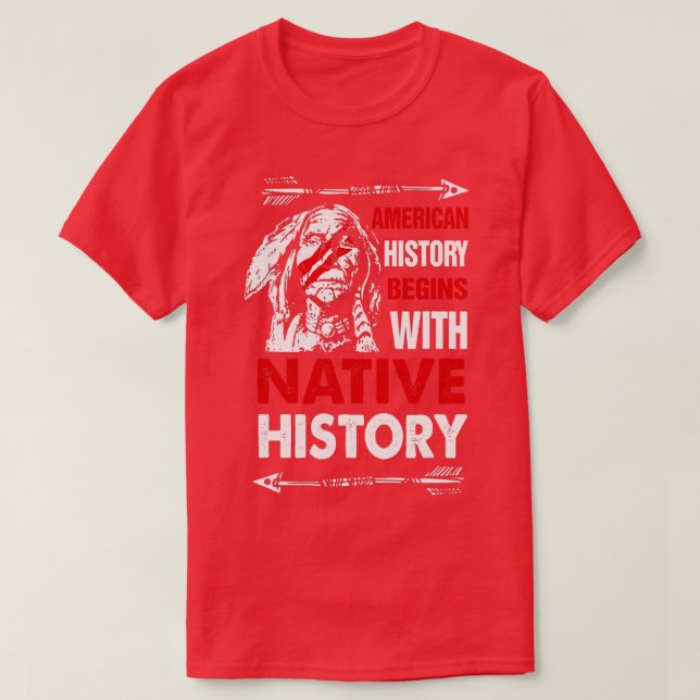 T-shirt L'Histoire Américaine Commence Avec Fière L'Histoi (Design devant)