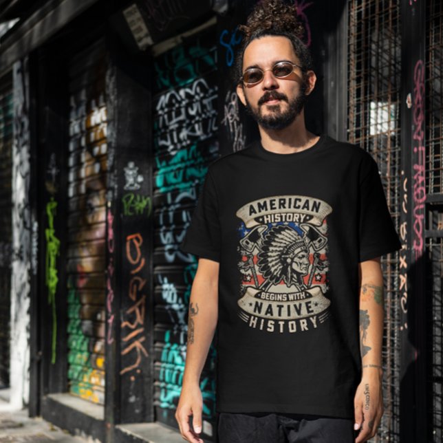 T-shirt L'histoire américaine commence avec l'histoire aut (Créateur téléchargé)