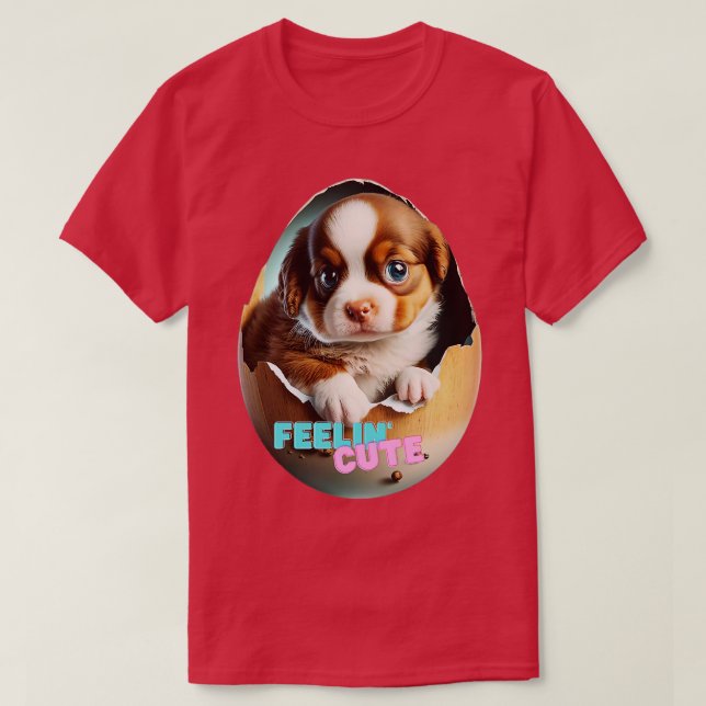 T-shirt L'histoire du chien dans l'oeuf (Design devant)