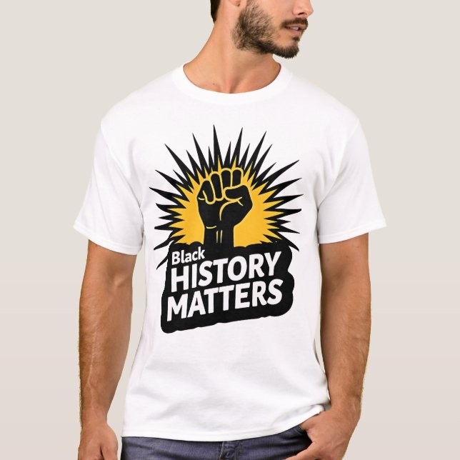 T-shirt L'histoire noire compte : une célébration de la ré (Devant)