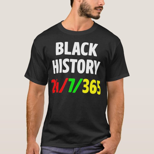T-shirt L'histoire noire de l'Amérique africaine est pour  (Devant)