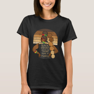 T-shirt L'Histoire Noire Est Plus D'Un Mois Hommes Afro Fe