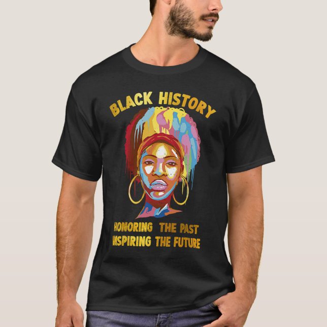 T-shirt L'histoire noire honore le passé Inspirant M (Devant)