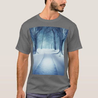 T-shirt l'hiver dans la nature