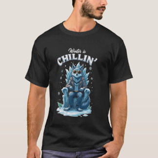 T-shirt L'hiver est Chillinu2019 Loup Cool drôle sur la gl