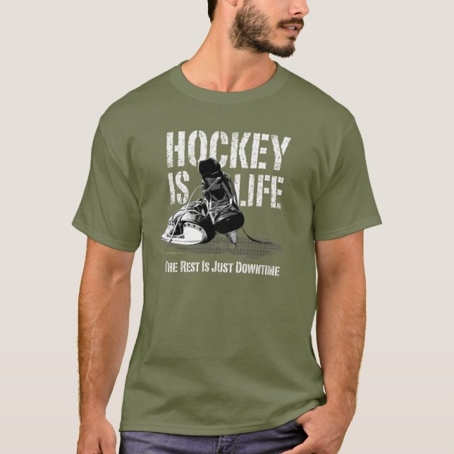 T-shirt L'hockey est la vie (Devant)
