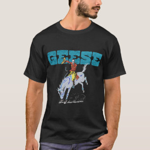 T-shirt l'homme cow-boy chevauchant un cheval course autoc