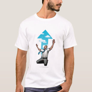 T-shirt L'homme d'affaires se mettant à genoux, flèche