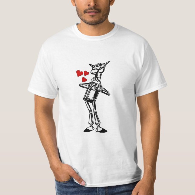 T-shirt L'homme de bidon a un coeur - aimez le magicien (Devant)