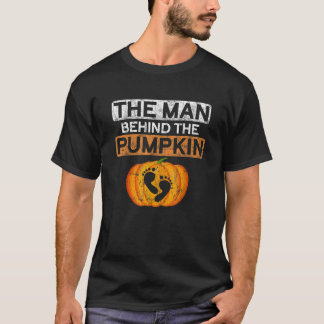 T-shirt L'homme derrière le Citrouille Boo effrayant sorci
