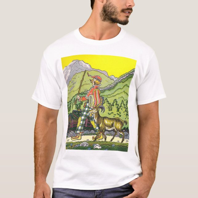 T-shirt L'homme et la chèvre (Devant)