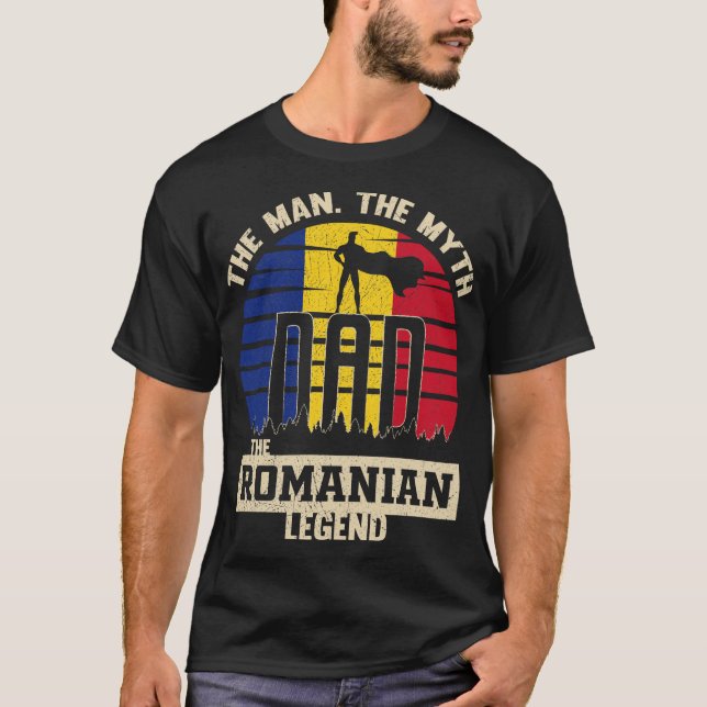 T-shirt L'homme, le mythe, la légende roumaine, père de pè (Devant)