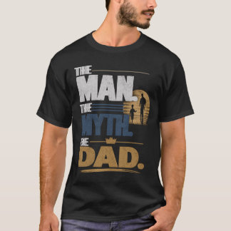 T-shirt L'Homme Le Mythe Le Papa Père & Enfant Silhouette