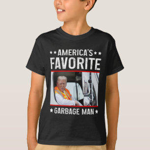 T-shirt L'homme-poubelle américain favori Drôle Trump Garb