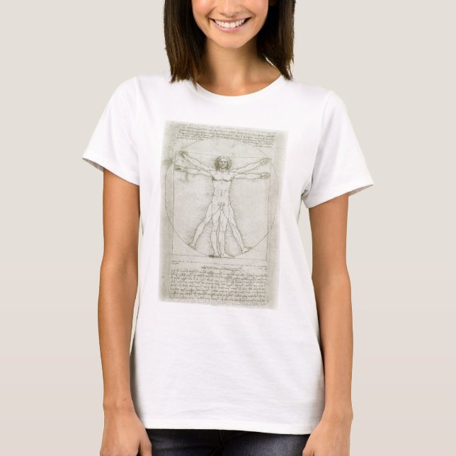 T-shirt L'homme vitruvien de Léonard de Vinci (Devant)
