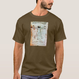 T-shirt L'HOMME VITRUVIEN - Parchemin antique