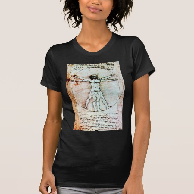 T-shirt L'HOMME VITRUVIEN - Parchemin antique (Devant)