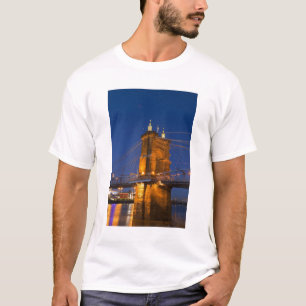 T-shirt L'horizon de Cincinnati, Ohio, États-Unis au crépu