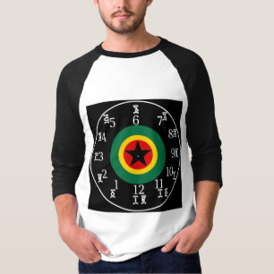 T-shirt L'horloge éthiopienne NOIR - Numéros Amharique-Ang