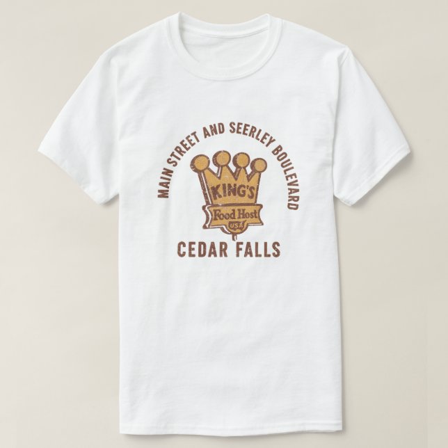 T-shirt L'hôte de la nourriture du roi, Cedar Falls (Design devant)