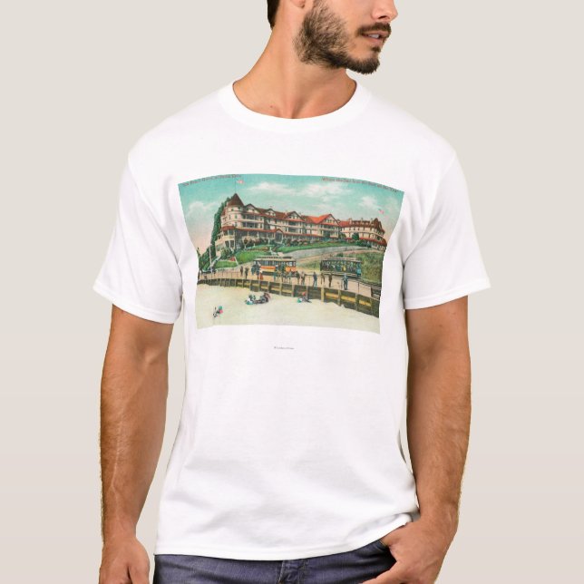 T-shirt L'hôtel de plage de mer de la plage (Devant)