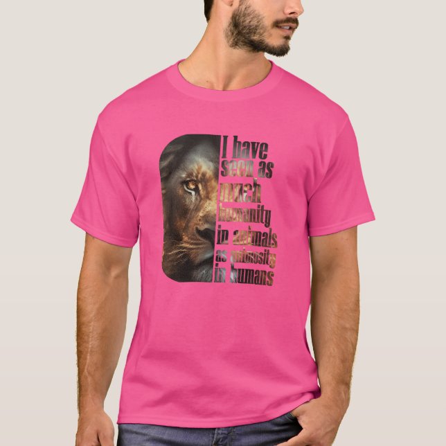 T-shirt l'humanité dans les amis animaux (Devant)