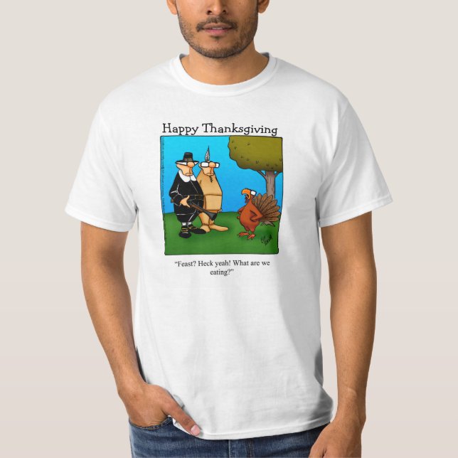 T-shirt L'Humour de Thanksgiving "Heck Ouais !" Tee - shir (Devant)