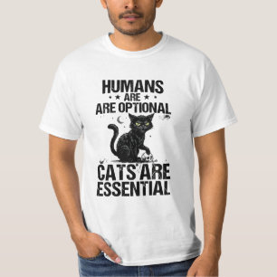 T-shirt L'humour noir Les humains sont facultatifs Les cha