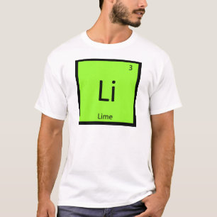 T-shirt Li - Chimie du Fruit de Lime Symbole du Tableau Pé