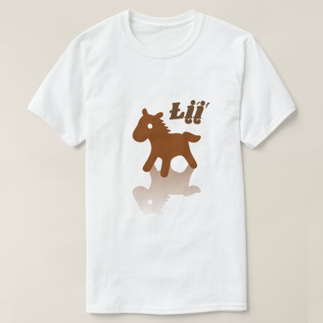 T-shirt Łį́ į́'s - cheval en navajo (Design devant)